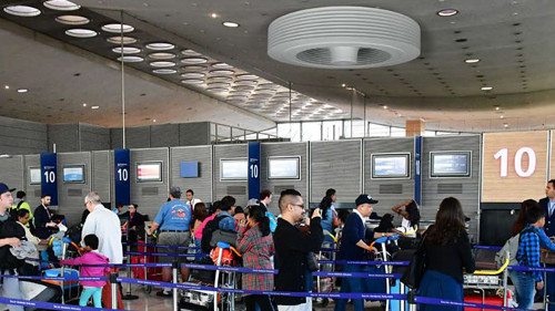 ventilador de techo sin aspas para aeropuerto